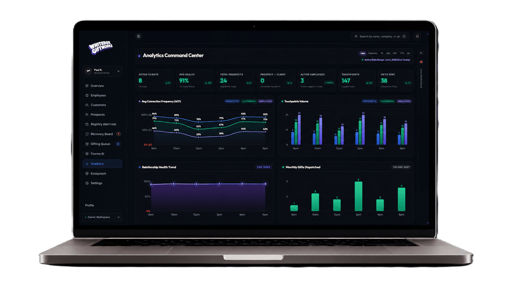 Trybe Control Center Screen